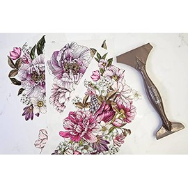 Redesign with Prima - Dreamy Florals Small Transfers 6"x12" 3 Sheets Rub on Transfers for Furniture Vintage Rub on Transfers Stickers for Crafts Classic Spring Summer Autumn Decoration