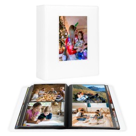 Aevdor 272 Pockets 5x7 Photo Album Holds 272 Photos, Extra Large Capacity Leather Cover Photo Album 5x7 for Family Wedding Baby Birthday Christmas Anniversary Pictures, 5 x 7 Photo Book (White)