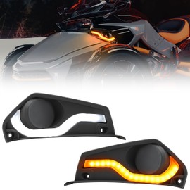 SAUTVS - Funda para faros antiniebla con luces de circulación diurna para Can Am Spyder F3 15-20, cubierta de luces antiniebla con luces LED DRL para accesorios Can-Am Spyder F3 2015-2020 (2 piezas)