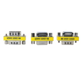 DGBRSM 3pcs Metal Mini-Size RS232 Coupler Kit for PC Computer Data Transmission Change The Gender on Serial Cables, Switches and Tap Boxes, or Extend Computer Cables