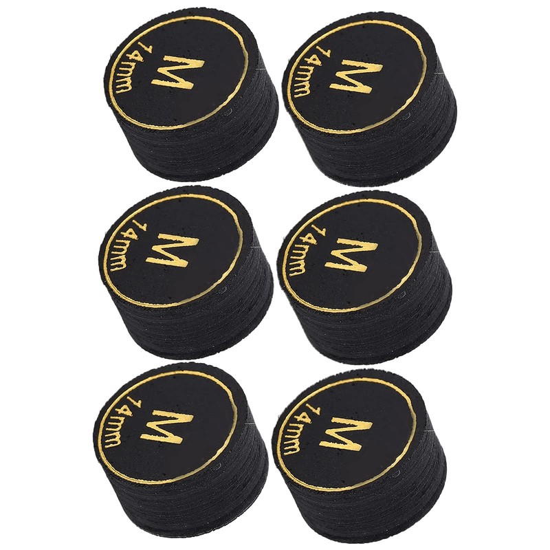 POENVFPO Pack of 6 14 mm Billiard Cue Tips, Professional