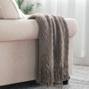 BOURINA Textured Solid Soft Sofa Throw Couch Cover Knitted Decorative