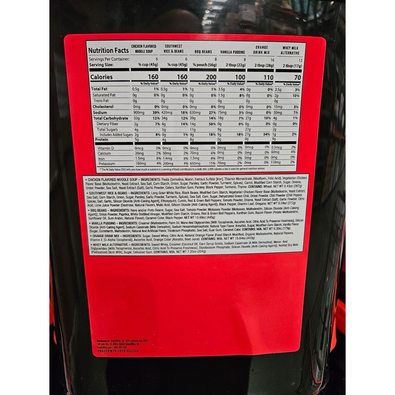 Readywise Emergency Food Supply, 132 Servings, 25 Year Shelf Life,