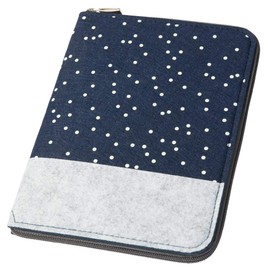 Mum's Organiser for Maternity Log & Examination Book, Felt with Zip with Dots and Patch, Choice of Colours, A5 Cover 2-in-1 Record and Maternity Log