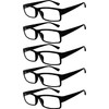 5 Pack of Reading Glasses Elegant Mens Womens Readers Designer