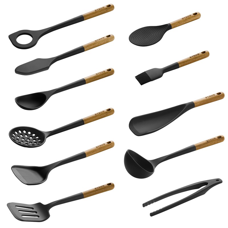 Staub Silicone Cooking Utensils, 11, Black