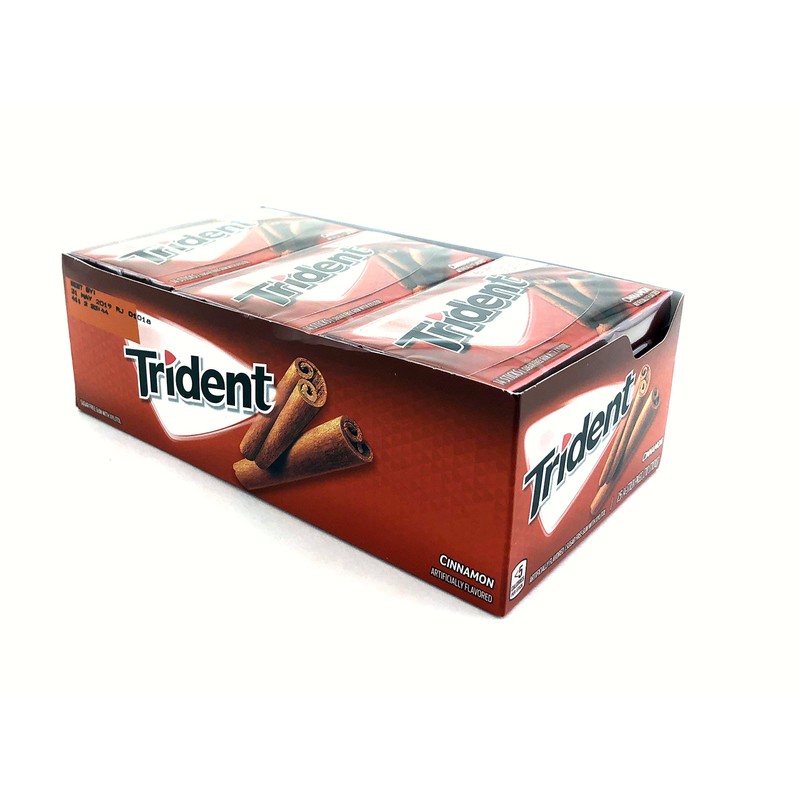 Trident Sugar Free Gum, Cinnamon, 14 Count (Pack of 15)