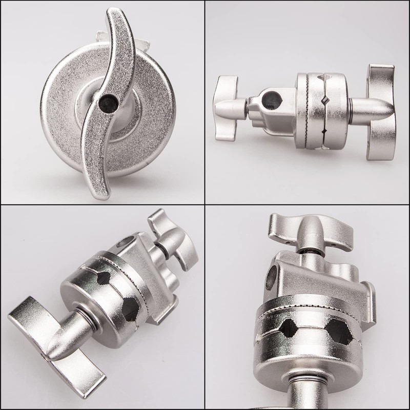 BOLLUMA Swivel Grip Head Clamp Mounting Adapter for Light Stand,
