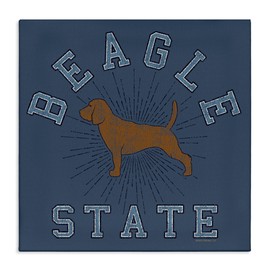 Stupell Industries Vintage Beagle State Canvas Wall Art Design by Spirit Animals/Life Is High, 17 x 17