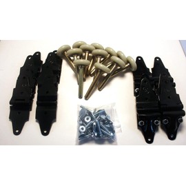 DHaRK Box Truck Roll-up Door Hinge and Roller Kit - Whiting Style, 7 Panel Door, Industrial, Metal, Unfinished, with Top and Bottom Brackets