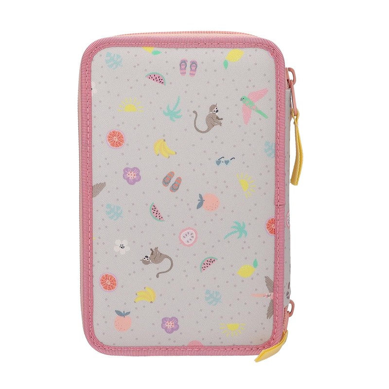 Depesche TOPModel Juicy 13324 Filled 3-Compartment Pencil Case in Cream