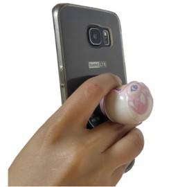 Ppuppu Detachable & Reusable Handytok Phone Grip Stand Suction Grip (Green Frog) 5ea