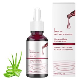 AHA 30% + BHA 2% Exfoliate-Gesichtsserum, 30ml Fruchtsäureessenz Flüssige, Hautreinigende Salicylsäurelösung, Poren Verkleinern, Reduziert Feine Linien, Schönheitsfehler, für Strahlende Haut