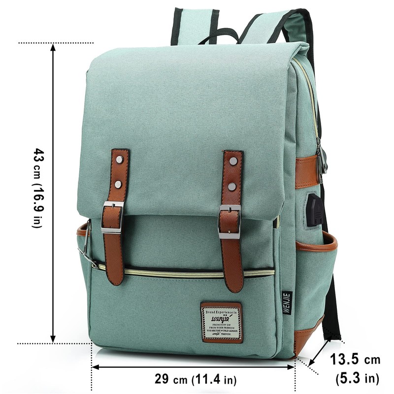 HASAGEI Backpack Vintage Unisex Rucksack Daypack Casual School Travel Laptop