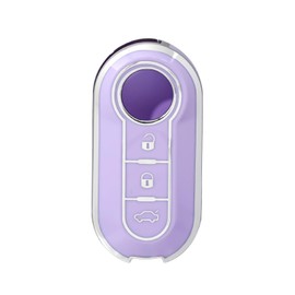 OFFCURVE Car Key Cover Car Key Case Key Fob Cover Car Key Protector Compatible with FIAT 500 Lancia Punto Panda Ypsilon Delta Grande Bravo Musa Flip Falten