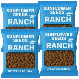 Sunflower Seeds Ranch Flavored | Roasted & Salted Keto Friendly, Low Carb Snack, Bold Flavor, Protein Snack, 4 Bags (3.75 oz. Each) 15.0 oz. Total