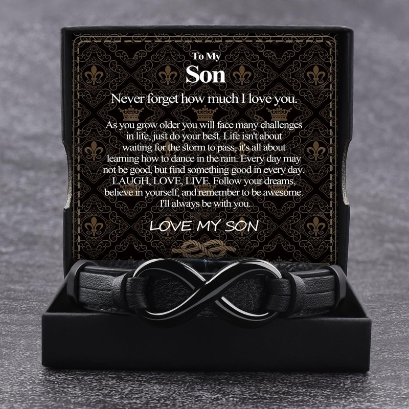 VGWON To My Son Bracelet from Mom Son Gifts from