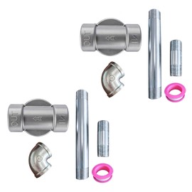 iFJF 1200KTG9075 Fuel Filter Head with 3/4” ST Elbow and 3/4 x 7” Aluminum Nipple Replacement for 1200KTF7018 Fuel Filter 2 Packs
