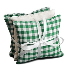 GIRAFFENLAND Melissa Scented Pillow Set of 3 with 9 x 9 cm Green / White / White / 100% Pure Natural Melissa Cushion