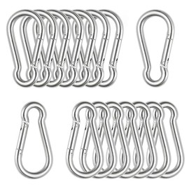 Pack of 20 Carabiner M4 Carabiner Hooks Stainless Steel 304 Spring Buckle Small Carabiner Snap Hooks for Connecting or Hanging Rigging