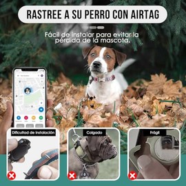 SlowTon Collar de Perro con Soporte para AirTag, Collars Ajustable para Perros con Hebilla de Metal, Collar Multicolor de Cachorro para Perros Pequeños Medianos y Grandes, Apta para Verano
