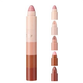 Eyeshadow Stick – 5 Shades, Soft & Creamy Matte Shimmer Eye Shadow Pencil, Metallic Powder Eyeshadow Crayon, High-Pigment & Shiny Waterproof Eye Shadow Pen for a Classy Look (B)