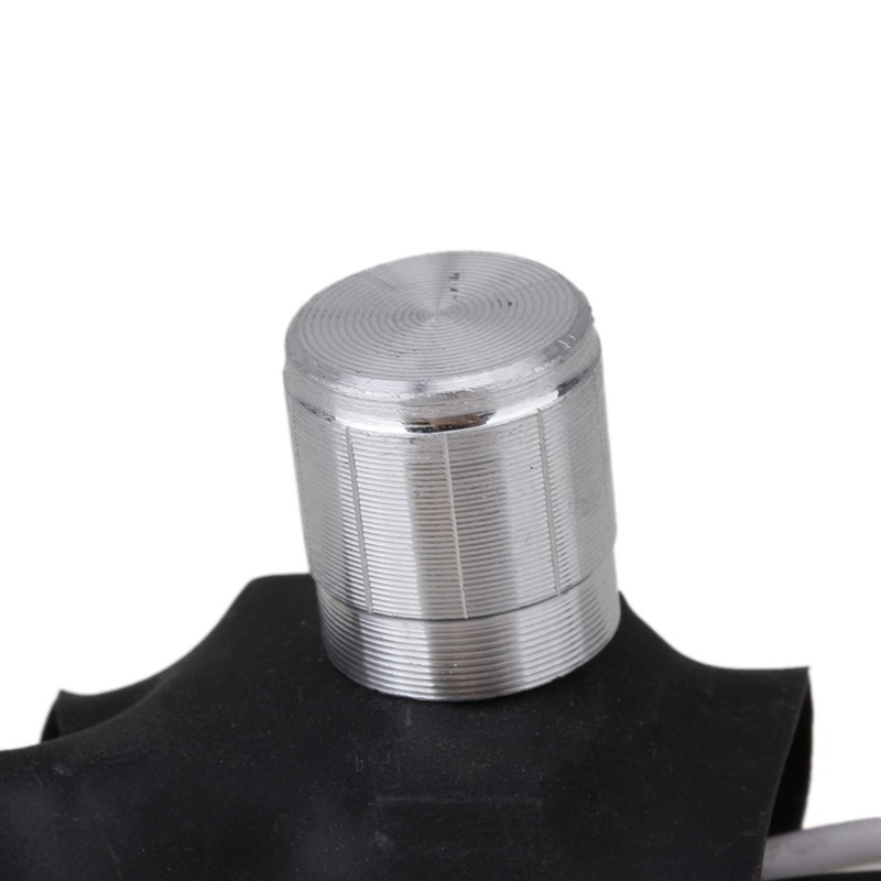 BQLZR 2 Wire Silver Round Rotating Knob Desk Lamp Dimmer