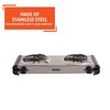 Imusa USA GAU-80312US Electric Double Burner 1750-Watts, Stainless Steel, Silver