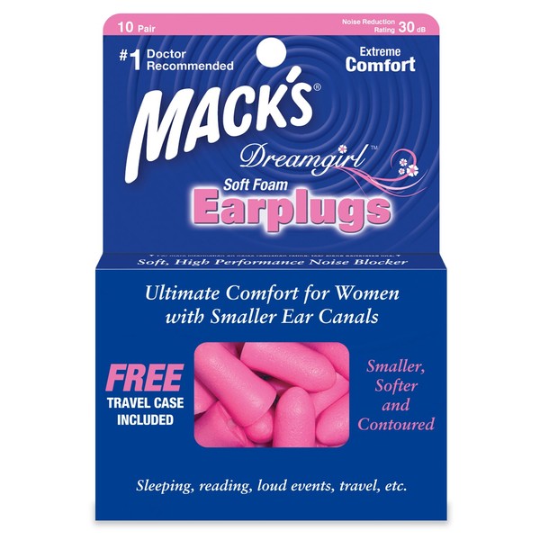 Macks Dreamgirl Soft Foam Earplugs, 10 Pair (Pack of 3)