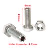 PZRT 2pcs Cylindrical Hollow External Hexagon Screw 304 Stainless Steel