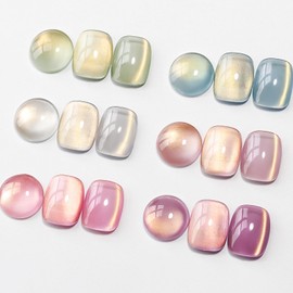 MIZHSE Cat Eye Gel Nail Polish Set 6 Colors Dawn Ceramic Magnetic Gel Nail Polish with Magnet Stick Trendy Salon Gel French Gel Polish Kit Gift Set DIY at Home