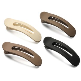 Flat Hair Clips for Women, Stylish Lay Down Claw Clips for all Hair Types, Comfortable Flat Clips for Lying and Driving(Color 3)