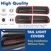 Smoked Tail Light Covers for Dodge Challenger 2015-2024, Smoke Black
