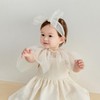 Newborn Bows for Baby Girls Lace White Headband Head Band