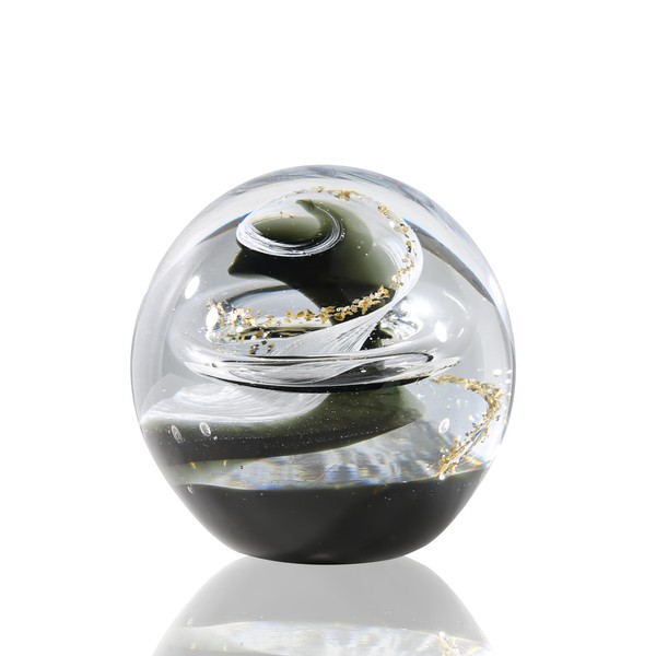 JFTOSALE 3.15in Abstract Galaxy Glass Ball Paperweight Blown Glass Art