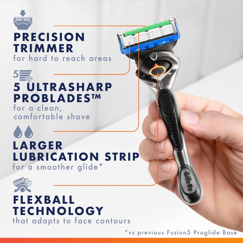 Gillette Fusion5 ProGlide Shaving Razor for Men, Razor Handle, 4