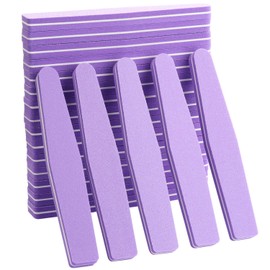 20 limas de bloque de uñas lavables, de doble cara, 100/180, limas de lijado (púrpura)