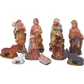 VBS set of 10 Christmas nativity figures