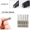 Uacen 6 Piece Magnetic Triangle Screwdriver Bit Set, S2 Steel