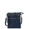 Bolso cruzado funcional con múltiples bolsillos, marino, Talla unica