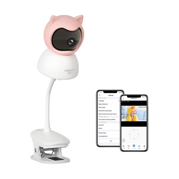 Bizv 2K Video Baby Monitor with Holder Attaches to Crib