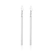 Long Vertical Bar Drop Dangle Earrings Silver Filled Earrings Minimal