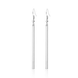Long Vertical Bar Drop Dangle Earrings Silver Filled Earrings Minimal Bar Earrings Dainty Geometric jewelry for Women