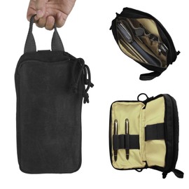 Mini Pocket Organizer,Electronic Organizer Accessory Tech Pouch,EDC Pouch,Tactical Tool Pouch for Organization,Everyday Carry Tool and Gear Storage for Card Slots for USB Adapter,Memory Card,Black