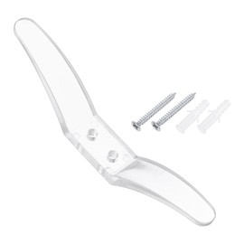 uxcell 1Pcs 112x15mm Blind Cord Cleats, Blind String Safety Rope Plastic Holder, Window Cord Hooks with Screws for Curtains Sun Shades Ropes, Clear