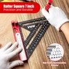 6 in 1 Rafter Square with Carpenter Pencil, 7in Rafter