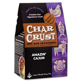 Char Crust Dry-Rub Seasonings Amazin' Cajun | All-in-one seasonings | Perfect for Fish, Chicken and Wings. | Signature Crust that Seals in the Juices, 4 Ounce (Pack of 6)