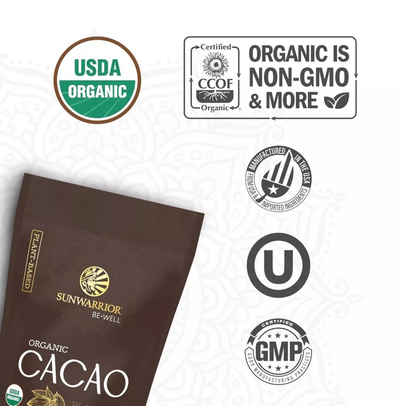 Sunwarrior Organic Cacao Powder | Baking & Smoothie Additive |