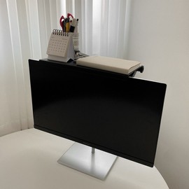 1+1 monitor TV set-top box multipurpose shelf holder/hide/organize / 1+1 모니터 티비 셋톱박스 다용도 선반 거치대/숨기기/선정리