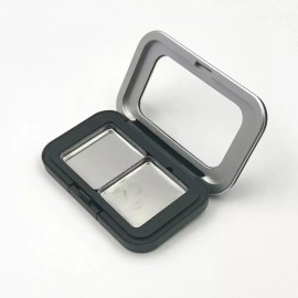 미니 아크릴창 마그넷 공팔레트 틴케이스 2구 립밤케이스 립용기 Mini Acrylic Window Magnet Compact Palette Tin Case 2 Grid Lip Balm Case Lip Container